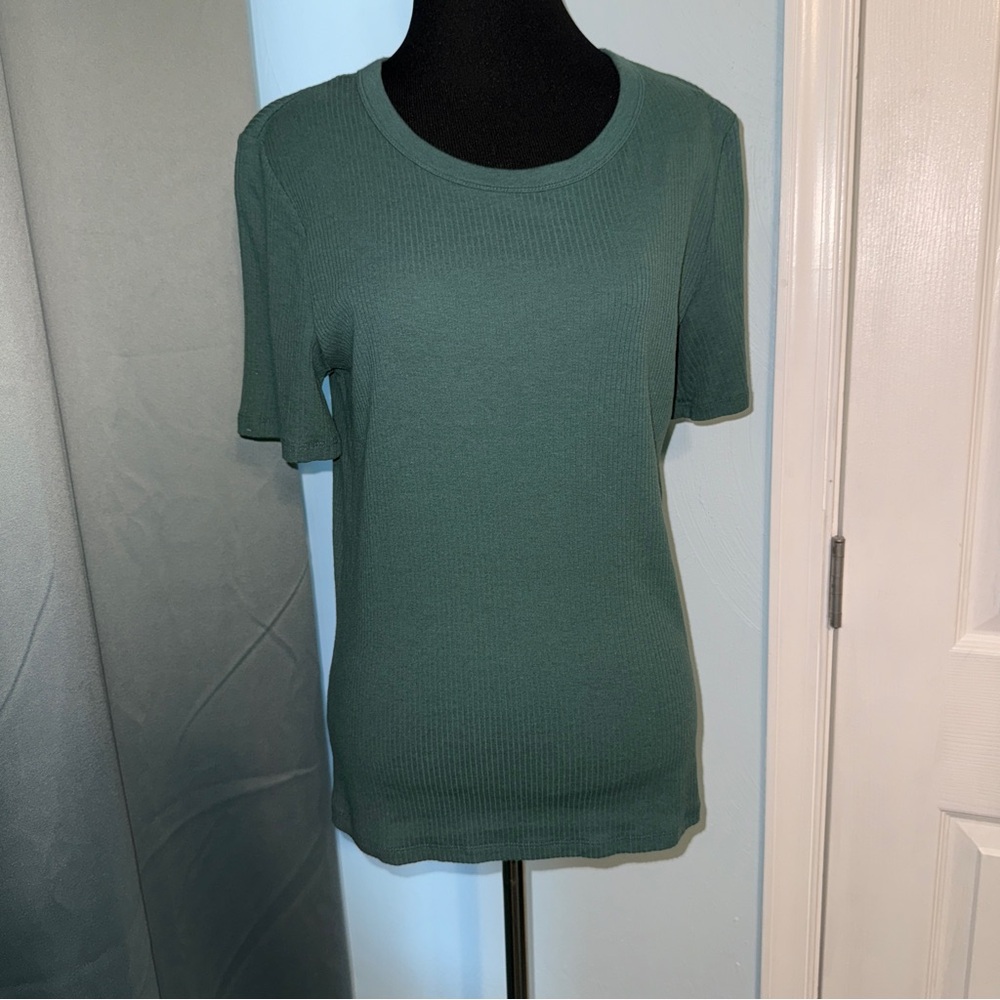 a new day Women's Teal Short Sleeve Top